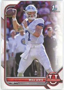 2022 bowman university #52 will levis paper kentucky wildcats football