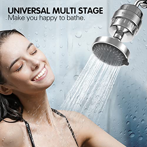 BWDM Shower Filter - Shower Head Filter - Hard Water Filter - 3 Cartridges Included, Remove Chlorine Heavy Metals and Sediments, Vitamin C Water Softener Reduces Dry Itchy Skin, Dandruff