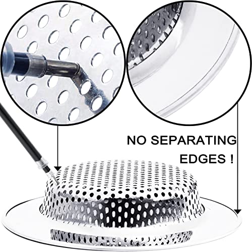 2 Pack Kitchen Sink Drain Strainer and Anti-Clogging Kitchen Sink Stopper - Kitchen Drainer and Stopper Set for Standard 3-1/2 Inch Kitchen Sink Drain