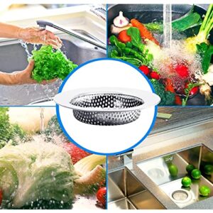 2 Pack Kitchen Sink Drain Strainer and Anti-Clogging Kitchen Sink Stopper - Kitchen Drainer and Stopper Set for Standard 3-1/2 Inch Kitchen Sink Drain