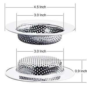 2 Pack Kitchen Sink Drain Strainer and Anti-Clogging Kitchen Sink Stopper - Kitchen Drainer and Stopper Set for Standard 3-1/2 Inch Kitchen Sink Drain