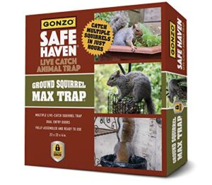 gonzo 8003 safe haven live catch trap, ground squirrel