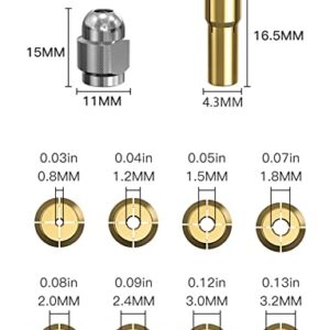 Drill Chuck Collet Set for Dremel, 1/32" to 1/8" Replacement 4486 Drill Keyless Bit Chuck Shank Rotary Tool Quick Change Adapter with Replacement 4485 Brass Quick Change Rotary Drill Nut Tool Set