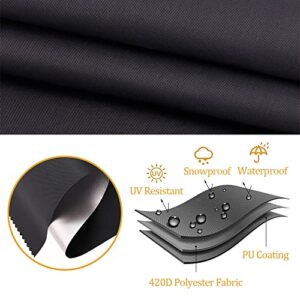 Izzybang 20 Feet Pool Reel Set Cover Waterproof UV Resistant Heavy Duty Inground Swimming Pool Solar Blanket Protective Reel Roller Winter Covers Protector (Upgrade), Black