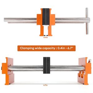 SLIIMU Self Centering Dowel Jig Kit for Max 6.8'' Thick Timber, Inch Woodworking Center Doweling Drill Guide Jig for Straight Hole, Portable Drill Block for Wood Dowel Hole with 6 Drill Sleeve