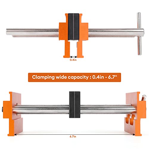 SLIIMU Self Centering Dowel Jig Kit for Max 6.8'' Thick Timber, Inch Woodworking Center Doweling Drill Guide Jig for Straight Hole, Portable Drill Block for Wood Dowel Hole with 6 Drill Sleeve