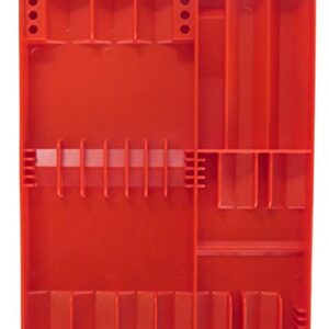 TOOL SORTER SCREWDRIVER ORGANIZER (RED) – Low Profile, Tough-Built Screwdriver Organizer for Toolbox Drawers | Holds Up To 16 Screwdrivers and 8 Bits | Unclutter your Toolbox