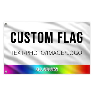 custom flag 3x5 ft - personalized outdoor flags banners - design print your own logo/picture/photo/text - customized indoor outdoor decoration gift 3x5 foot