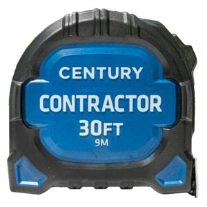 Century Drill & Tool 72843 Contractor Fractional/Metric Tape Measure, 30-Foot