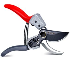kynup garden shears, bypass pruning shears for gardening, tree trimmers secateurs, hand pruner, gardening shears, clippers for the garden, bonsai cutters, loppers (black)