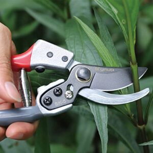 Kynup Garden Shears, Bypass Pruning Shears for Gardening, Tree Trimmers Secateurs, Hand Pruner, Gardening Shears, Clippers For The Garden, Bonsai Cutters, Loppers (Black)