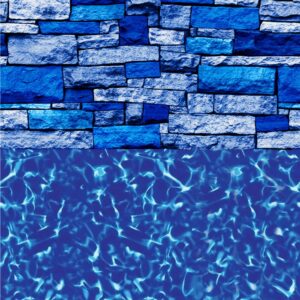 linerworld above ground pool liner - tahoe valley - hd overlap or beaded, round or oval, 15', 18', 21', 24', 27', 15'x24',15'x30', 18'x33' and more (overlap, 24' round)