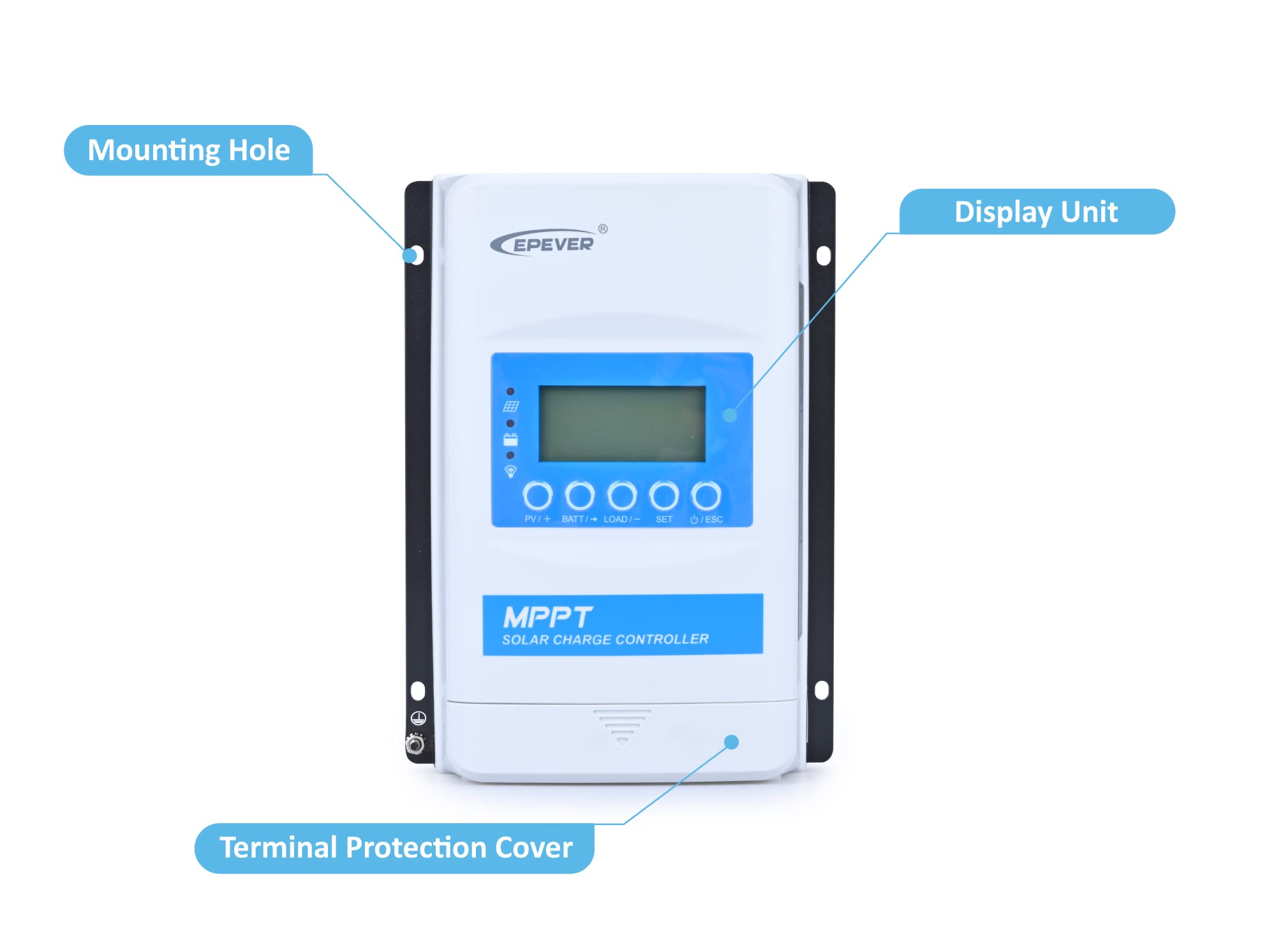 EPEVER XTRA2210N Series MPPT Solar Charge Controller, 20A Max Charge/Discharge, High-Efficiency Energy Conversion, Ideal for Off-Grid PV Systems