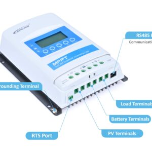 EPEVER XTRA2210N Series MPPT Solar Charge Controller, 20A Max Charge/Discharge, High-Efficiency Energy Conversion, Ideal for Off-Grid PV Systems