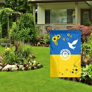 Sunflower Peace Dove Flag, 3 Layers Fabric, Patriot Flags 12x18 Inch Use for Indoor, Courtyard, Lawn, Outdoor.