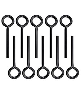 aienxn 10pcs black 5/32 inch standard hex dogging key with full loop, metal allen wrench door key for push bar panic exit device q-o-046-bk-5/32
