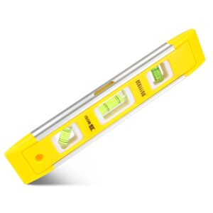 b bosi tools 9 inch magnetic torpedo level, magnetic box level 45°/90°/180° bubbles, small level tool for measuring