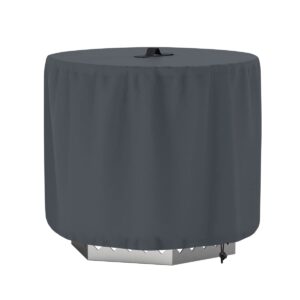 fire pit cover for solo stove bonfire 15" fire pit, 600d heavy duty polyester weatherpoof cover for solo stove yukon professional firepit bonfire shelter