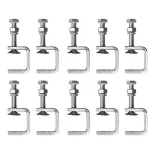 10pcs stainless steel c clamps tiger clamp woodworking clamp heavy duty c-clamp woodworking welding u clamps wood clamps with stable wide jaw openings