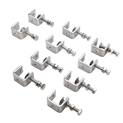 10Pcs Stainless Steel C Clamps Tiger Clamp Woodworking Clamp Heavy Duty C-Clamp Woodworking Welding U Clamps Wood Clamps with Stable Wide Jaw Openings