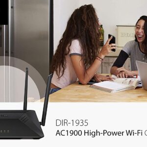 D-Link AC1900 High-Power MU-MIMO Wi-Fi Router - Dual Band Gigabit Gaming Wireless High Speed DIR-1935 (Renewed)