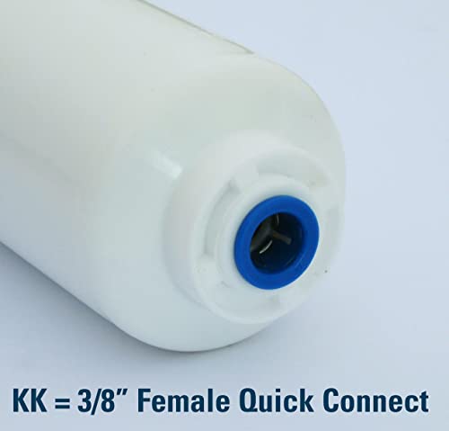 Omnipure K5553 All A520E Nitrate Removal Water Filter Inline 10" x 2.5" with 3/8" OD Quick Connect