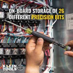 Klein Tools 32328 Precision Screwdriver, 27-in-1 Multi-Bit Screwdriver, Bits for Apple Product Repair, Rare-Earth Magnet, Electronic Repair