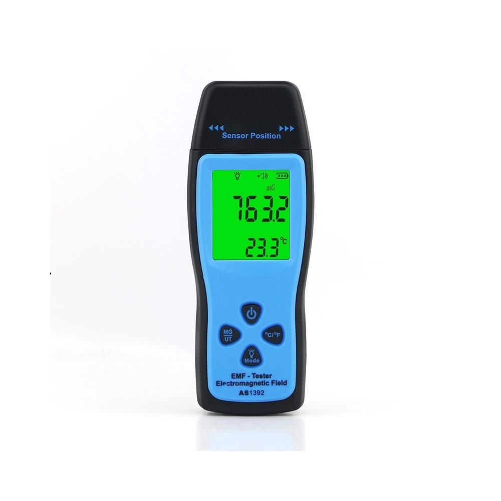 EMF Meter,Handheld Electromagnetic Field Tester, Radiation Meter, 0～2000mG/0～200μT, 0.1μT Resolution, 30Hz～300Hz, for Home Appliances, Power Lines and Industrial Equipments