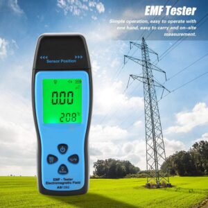 EMF Meter,Handheld Electromagnetic Field Tester, Radiation Meter, 0～2000mG/0～200μT, 0.1μT Resolution, 30Hz～300Hz, for Home Appliances, Power Lines and Industrial Equipments