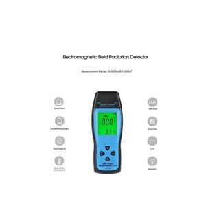 EMF Meter,Handheld Electromagnetic Field Tester, Radiation Meter, 0～2000mG/0～200μT, 0.1μT Resolution, 30Hz～300Hz, for Home Appliances, Power Lines and Industrial Equipments