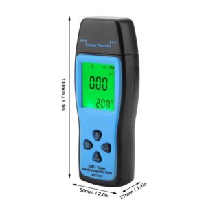 EMF Meter,Handheld Electromagnetic Field Tester, Radiation Meter, 0～2000mG/0～200μT, 0.1μT Resolution, 30Hz～300Hz, for Home Appliances, Power Lines and Industrial Equipments