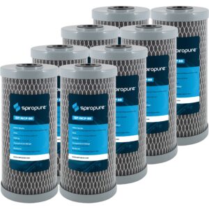spiropure sp-ncp-bb 10x4.5 10 micron dual purpose sediment and carbon water filter cartridge ncp-bb 155398-43 (case of 8)
