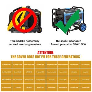 GEHENG Runtime Generator Cover, 100% Waterproof Generator Cover, Double Layer Design, All Weather Use, Extra Heavy Duty 600D Water Resistant Polyester Tarp, 32"x24"x24", Tear-resistant, black.