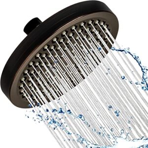 aqua elegante high pressure rain shower head - 6 inch luxury rainfall showerhead - great flow and best overhead with adjustable extension arm, 2.5 gpm - oil-rubbed bronze