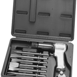 Ingersoll Rand 121-K6 Super Duty Air Hammer Kit, 121/Q Tool Plus 6 PC Chisel Set with Storage Case, Touch Trigger for Max Control, 3000 BPM & 9505 Edge Series Spring Chisel Set, 2-Piece