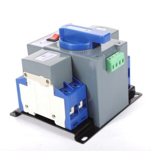 110V Dual Power Automatic Transfer Switch 2P 63A Dual Power Generator Changeover Switch 50HZ/60HZ Blue