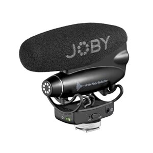 joby wavo pro professional on-camera directional shotgun microphone with built-in active noise reduction and rycote shock mount, csc, mirrorless, camcorder, vlogging, filmmaking, youtuber, creators