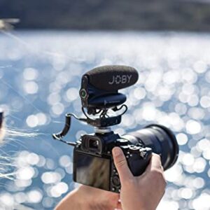 JOBY Wavo PRO Professional On-Camera Directional Shotgun Microphone with Built-in Active Noise Reduction and Rycote Shock Mount, CSC, Mirrorless, Camcorder, Vlogging, Filmmaking, Youtuber, Creators