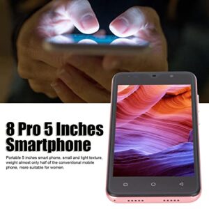 4GB smartphone, bigger screen high resolution cameras 5 inch smartphone Powerful 8 Pro processor pink