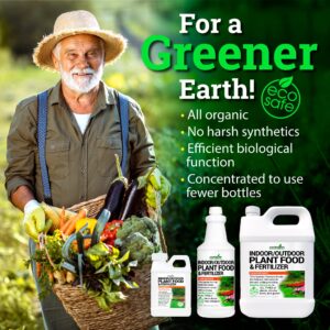 Plant Food & Fertilizer Liquid Concentrate – 8 Oz. Organic Liquid Fertilizer for Vegetables, Fruits, Flowers, and Trees – Year-Round Indoor or Outdoor Organic Plant Fertilizer by Covington Naturals