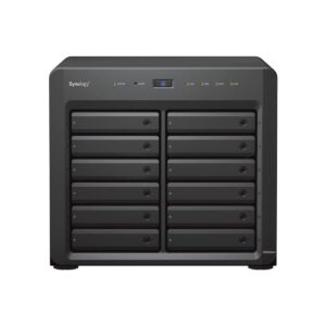 synology diskstation ds3622xs+ nas server with xeon 2.2ghz cpu, 48gb memory, 216tb hdd storage, 2 x 10gbe lan ports, dsm operating system