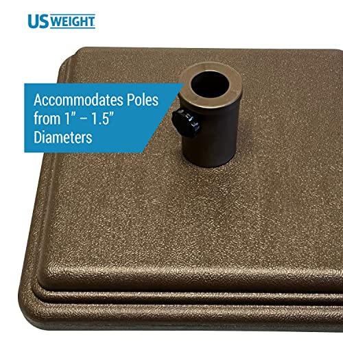 US Weight 40 Pound Umbrella Base Designed to be Used with a Patio Table (Bronze) (FUB40BZ)