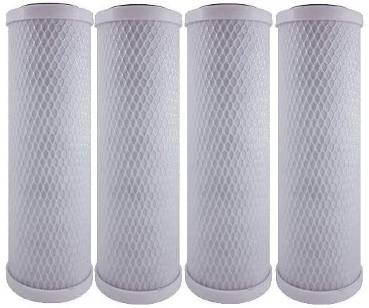 American Water Solutions 4-Pack Replacement GE GXWH04F Activated Carbon Block Filter - Universal 10 inch Filter for GE HOUSEHOLD PRE-FILTRATION SYSTEM