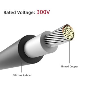 Goupchn Solar Panel Connector to DC 5.5mmx2.1mm Adapter Extension Cable 16 AWG 4.59ft/1.4m with DC 8mm, DC 4mmx1.7mm Adapter for Portable Power Station, Solar Generators