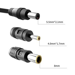 Goupchn Solar Panel Connector to DC 5.5mmx2.1mm Adapter Extension Cable 16 AWG 4.59ft/1.4m with DC 8mm, DC 4mmx1.7mm Adapter for Portable Power Station, Solar Generators