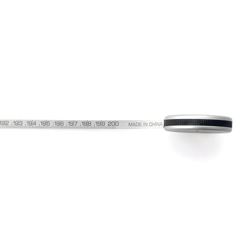 Edtape Aluminum Alloy Small Tape Measure, Mini Retractable Dual Sided 80 Inch/2 M Measuring Tape, Silver Measure Tape