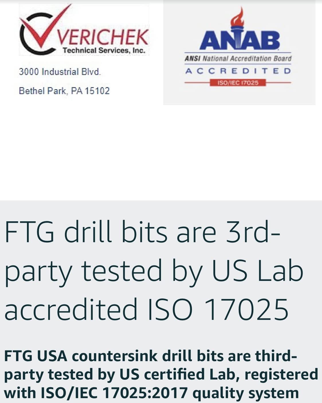 FTG USA Countersink Drill Bit Set 6 Pc #6 (9/64") Wood Countersink Drill Bit Pro Pack Countersink Set, with 3 Replacement Tapered Countersink Bits 9/64", 1 Stop Collar, 1 Hex Wrench