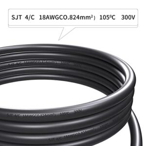 Goupchn 4-Way Trailer Wiring Harness 18AWG 6.56ft 4-Pin Trailer Connector to 4 Flat Trailer Wire Extension Cable