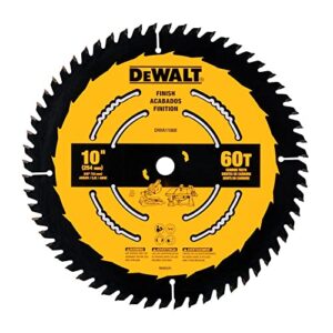 DEWALT Table Saw Blade, 10 in, 60 Tooth, Fine Finish, Ultra Sharp Carbide (DWA11060)