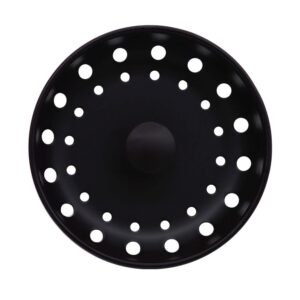 Westbrass D214S-2P-62 3-1/2" Standard Stainless Steel Post Style Large Kitchen Sink Basket Strainer Drain Stopper, 2 Pack, Matte Black